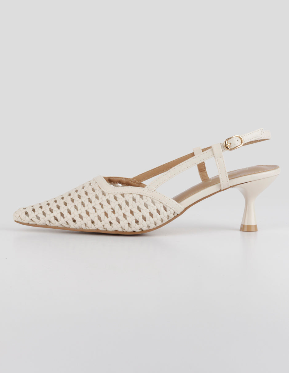 Zapatillas Slingback en Sintético – Beige