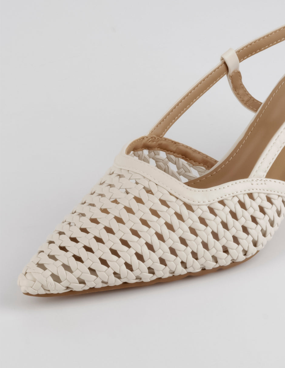 Zapatillas Slingback en Sintético – Beige