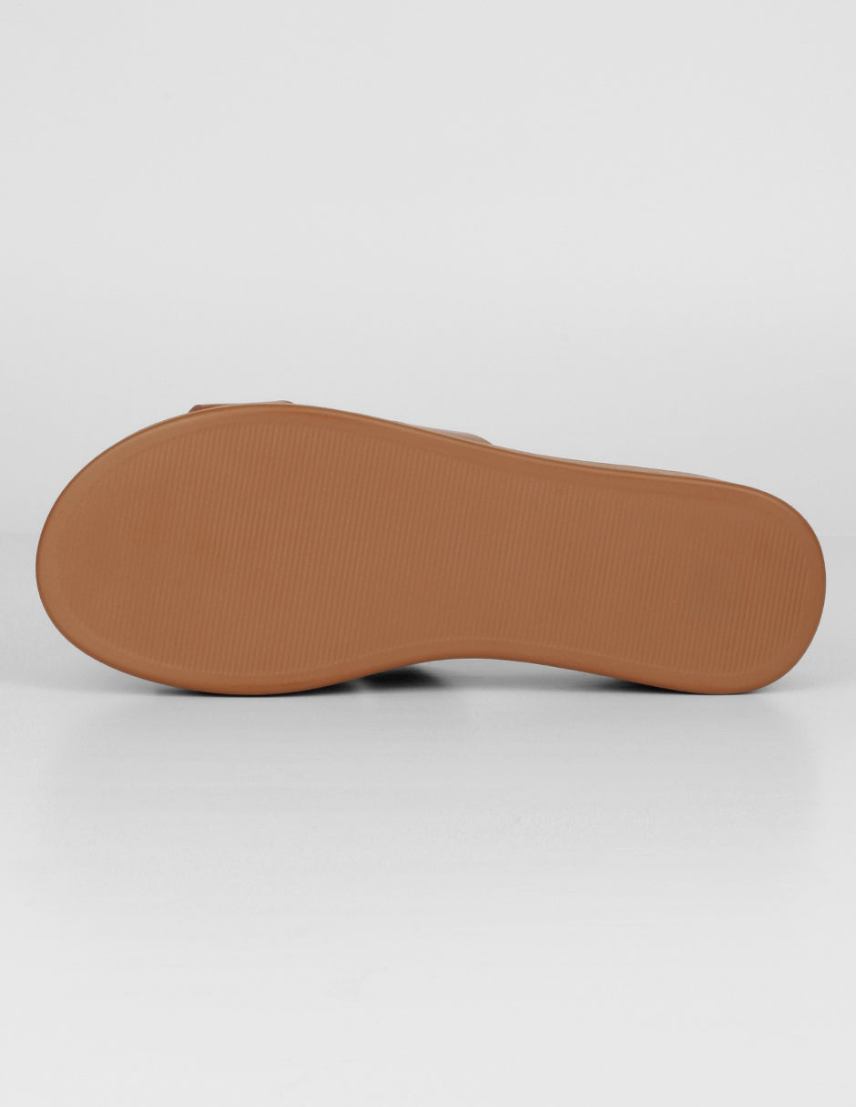 Sandalias con plataforma Steps en Piel vegana – Café