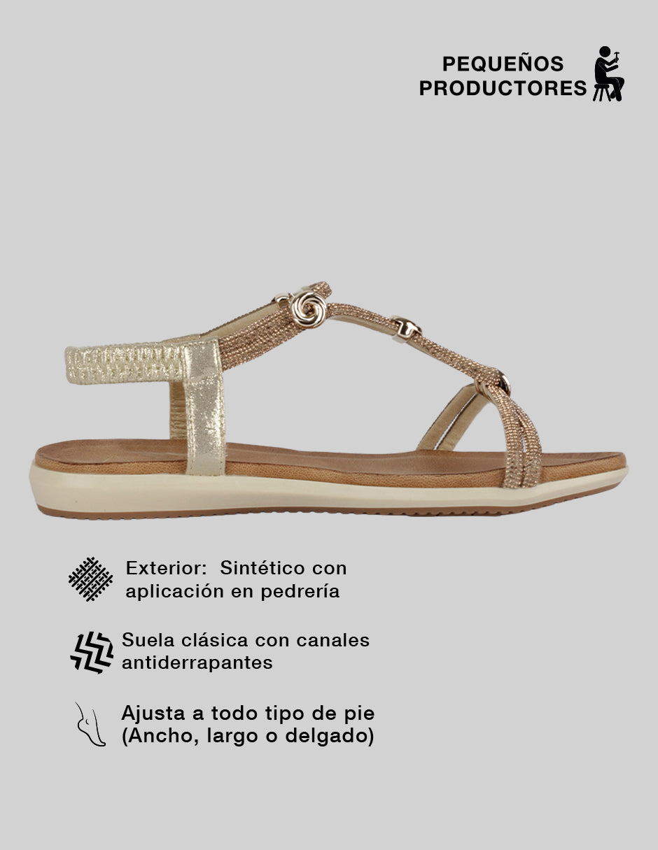 Sandalias de piso Hand made en Sintético – Café