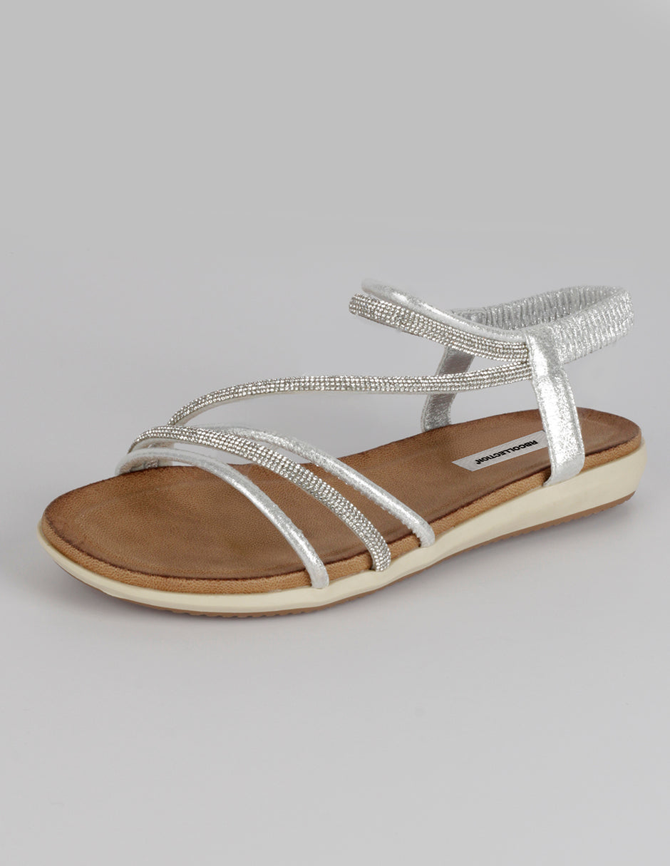 Sandalias de piso Hand made en Sintético – Plata