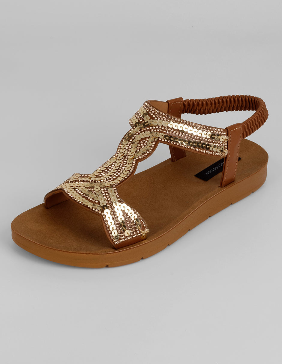 Sandalias de piso Ave en Sintético – Dorado