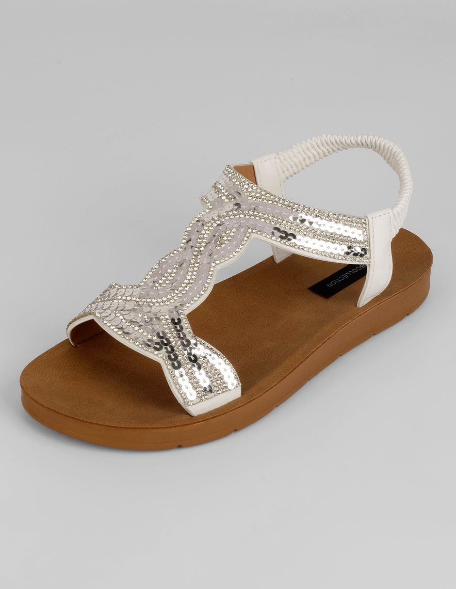 Sandalias de piso Ave en Sintético – Plata