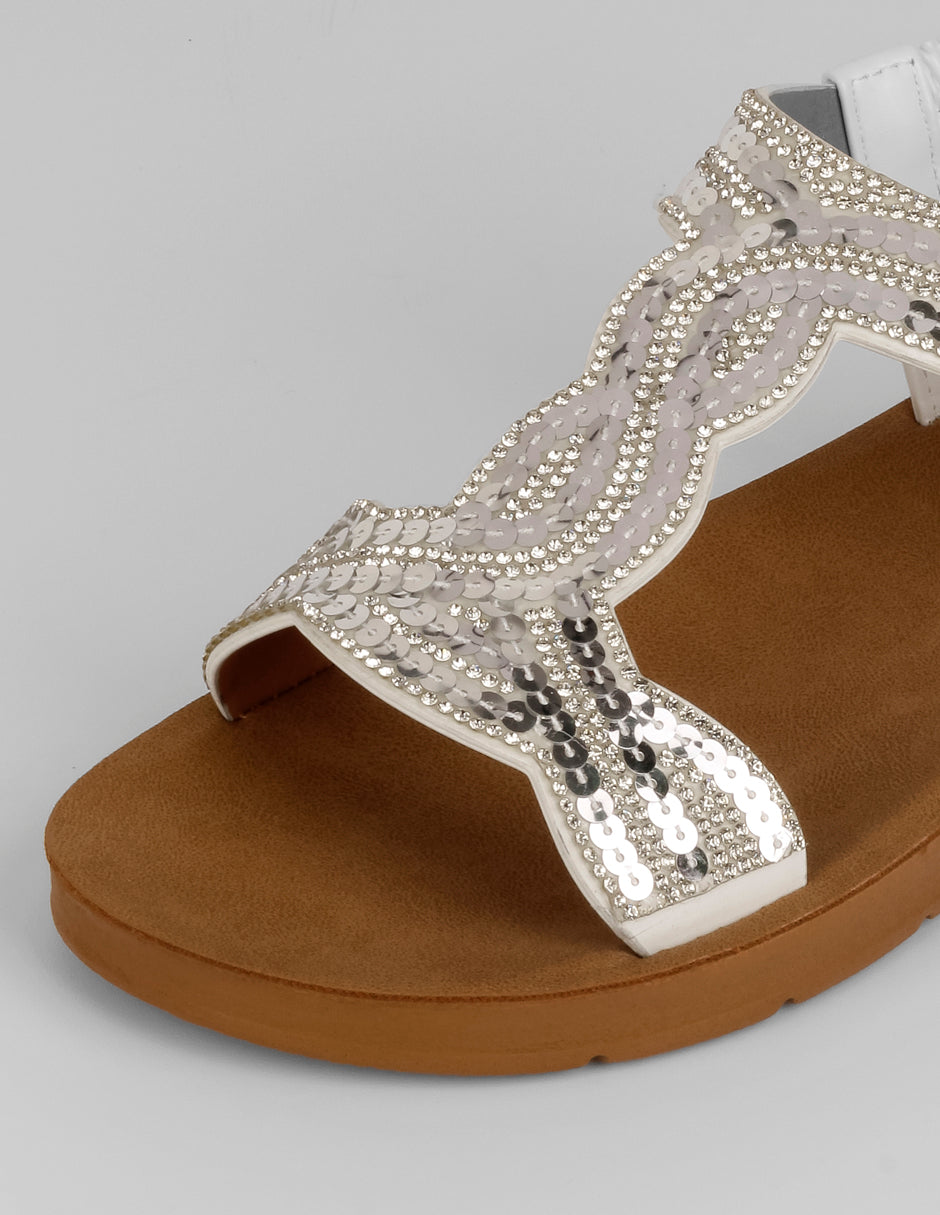 Sandalias de piso Ave en Sintético – Plata