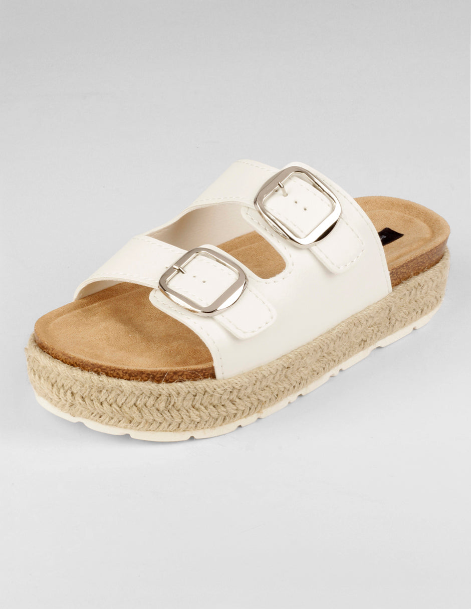 Sandalias con plataforma Yuri en Piel vegana – Blanco