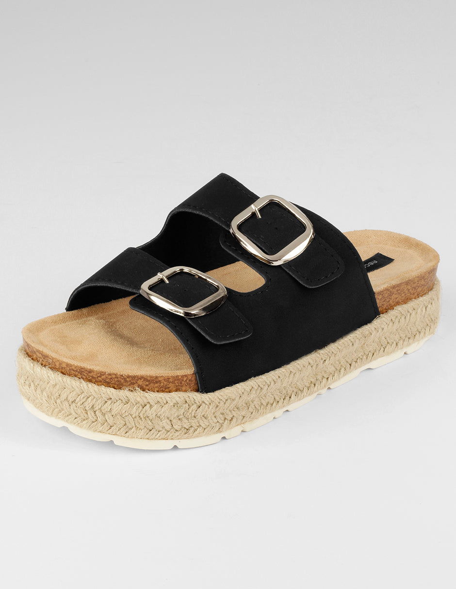 Sandalias con plataforma Yuri en Piel vegana – Negro