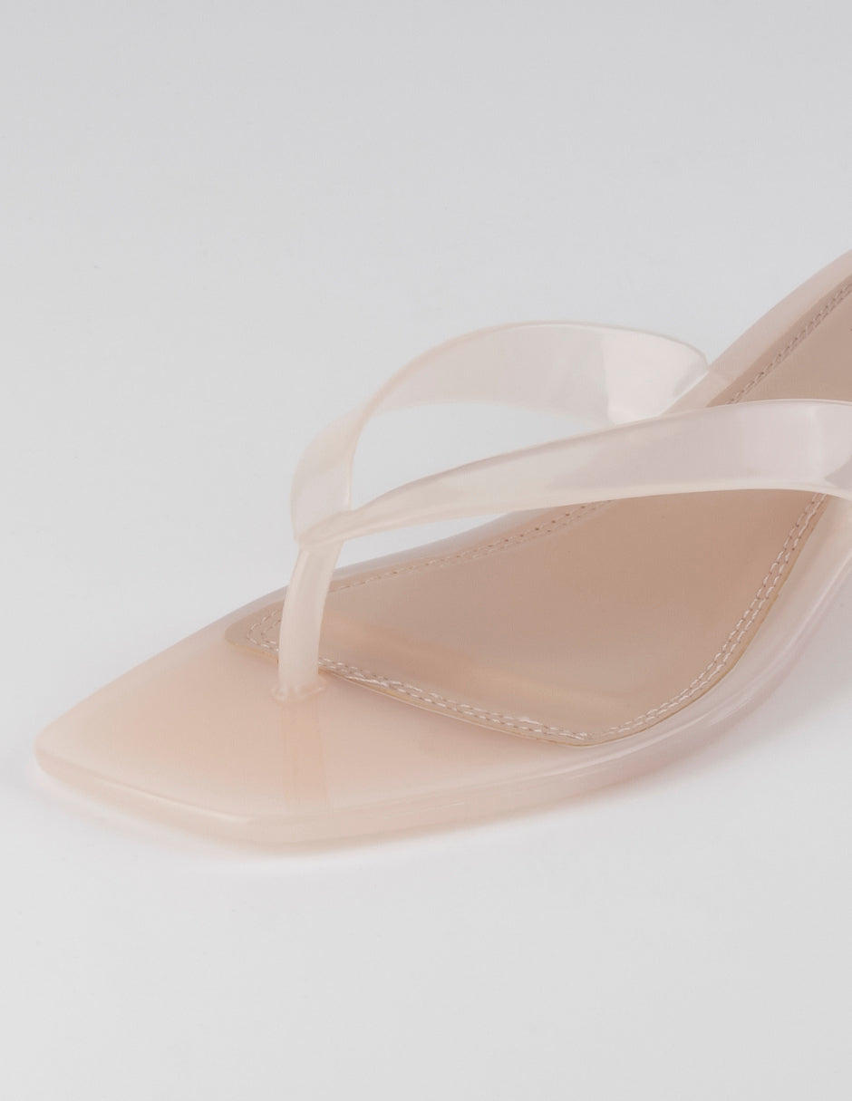Sandalia con tacón Ave en Sintético – Beige