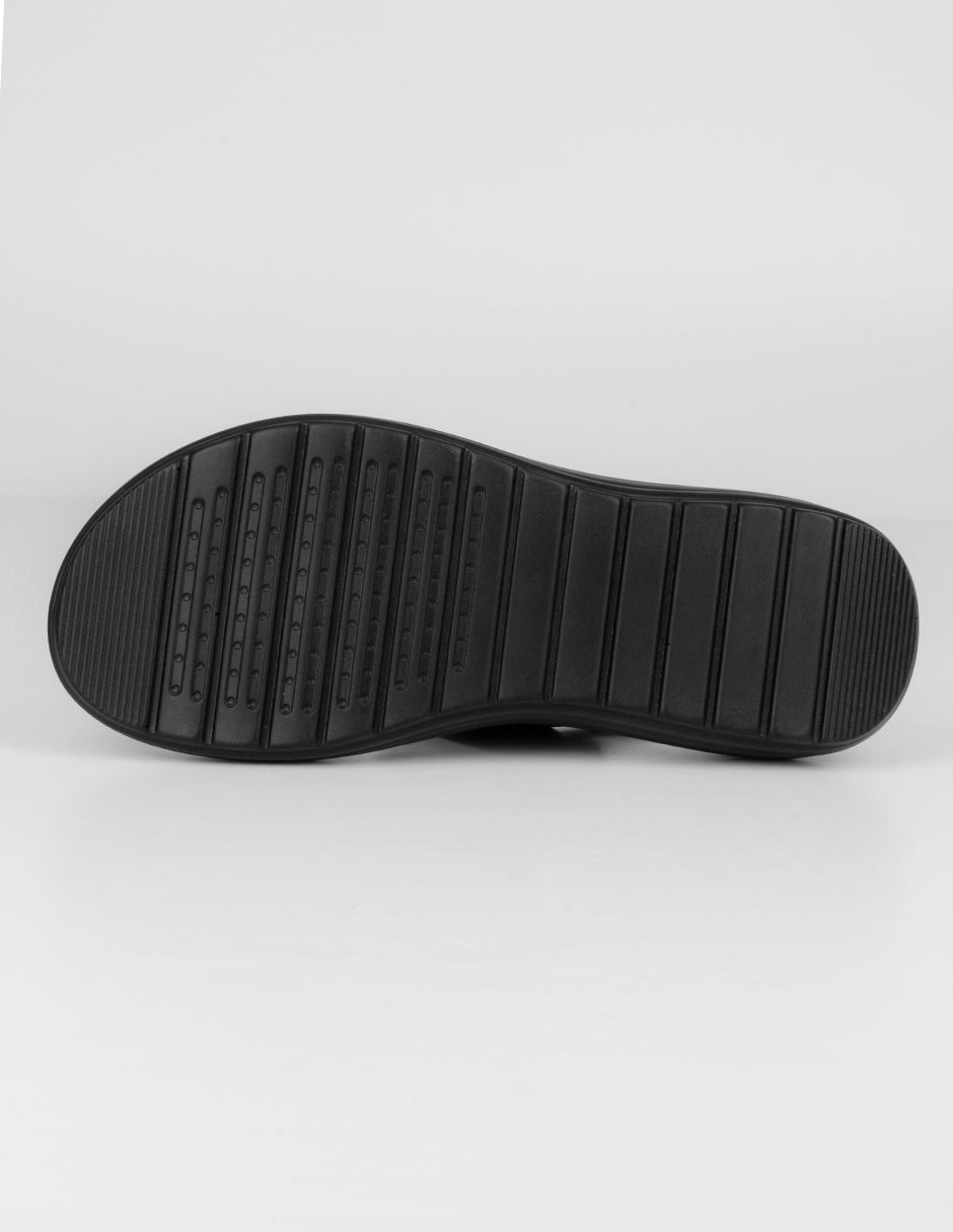 Sandalias con plataforma Steps en Piel vegana – Negro