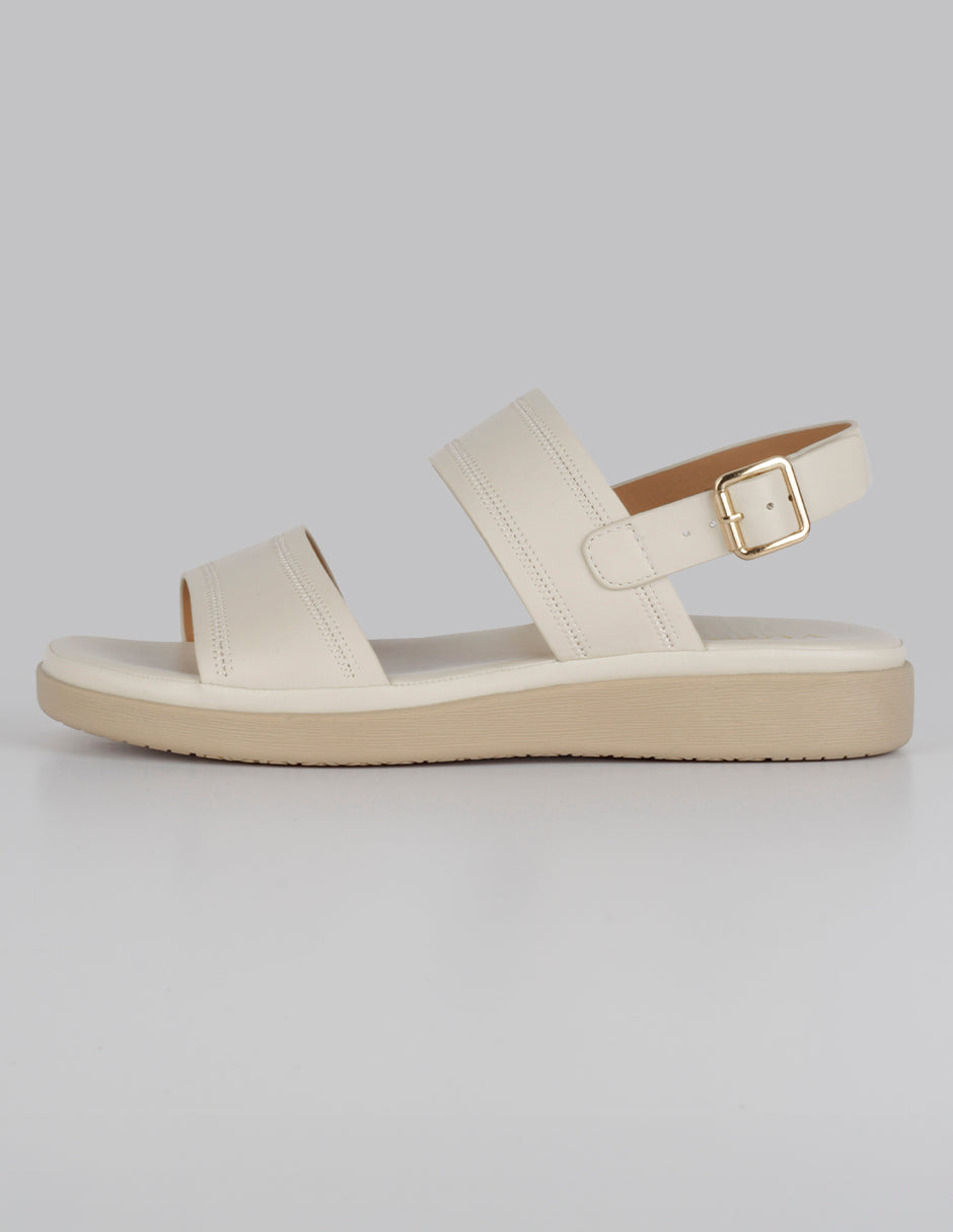 Sandalias de piso Steps en Piel vegana – Beige