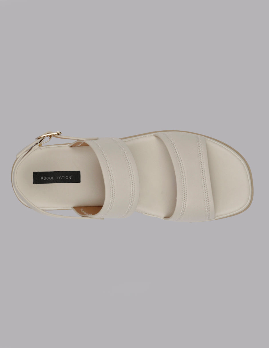Sandalias de piso Steps en Piel vegana – Beige
