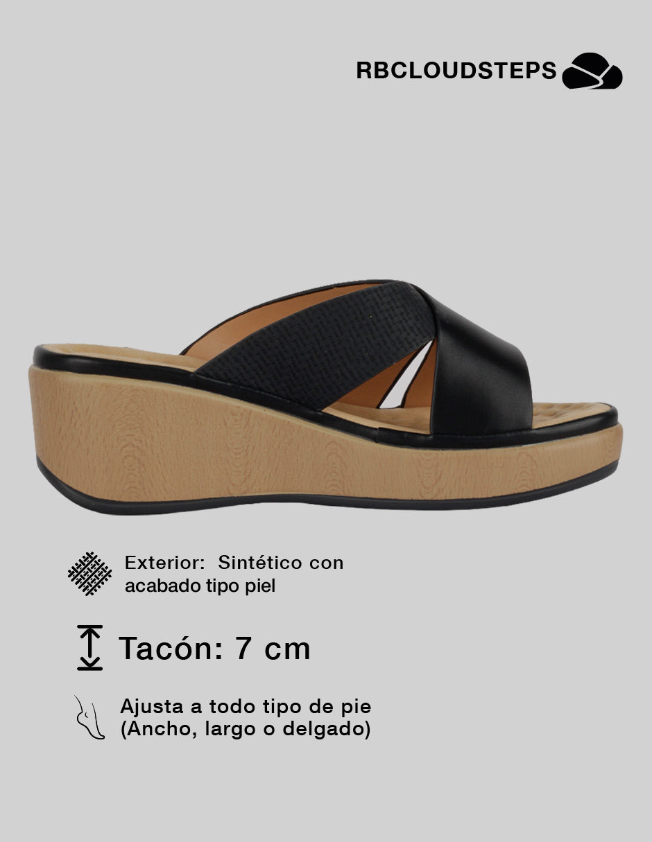 Sandalias con plataforma Steps en Sintético – Negro