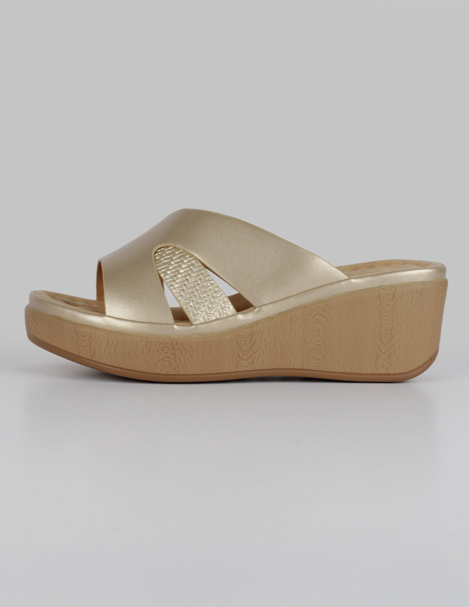 Sandalias con plataforma Steps en Sintético – Dorado