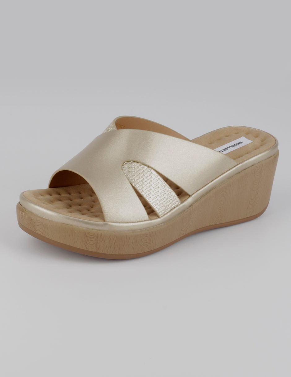 Sandalias con plataforma Steps en Sintético – Dorado
