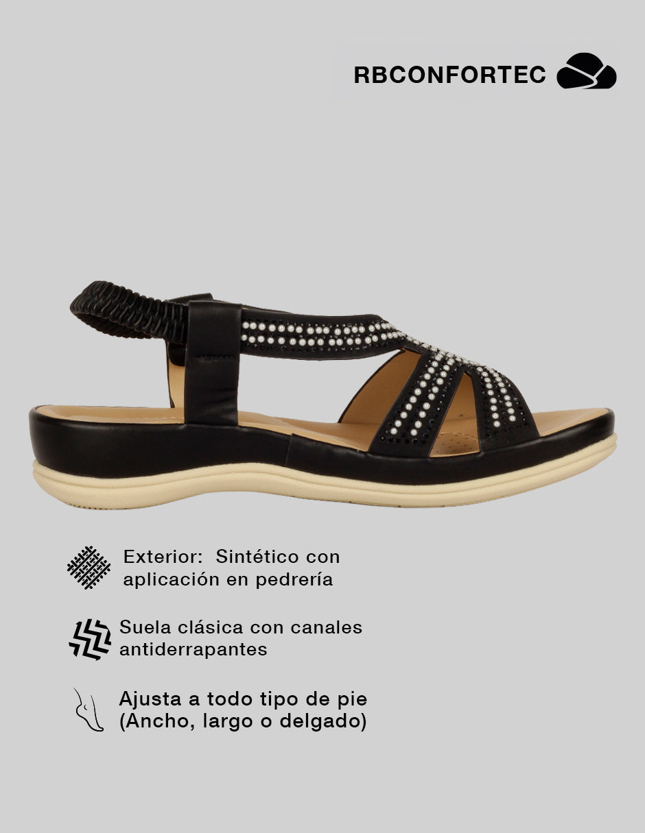 Sandalias de piso Steps en Sintético – Negro