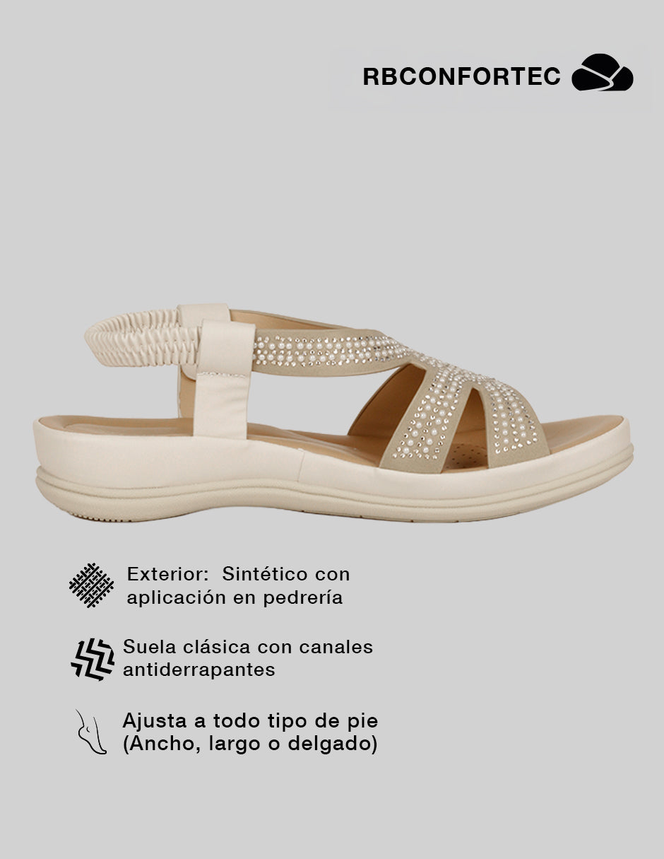 Sandalias de piso Steps en Sintético – Beige