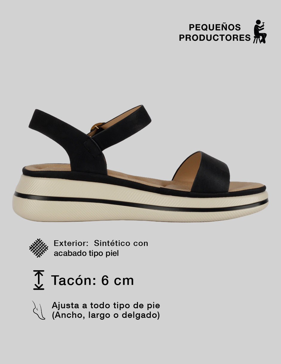 Sandalias con plataforma Steps en Sintético – Negro