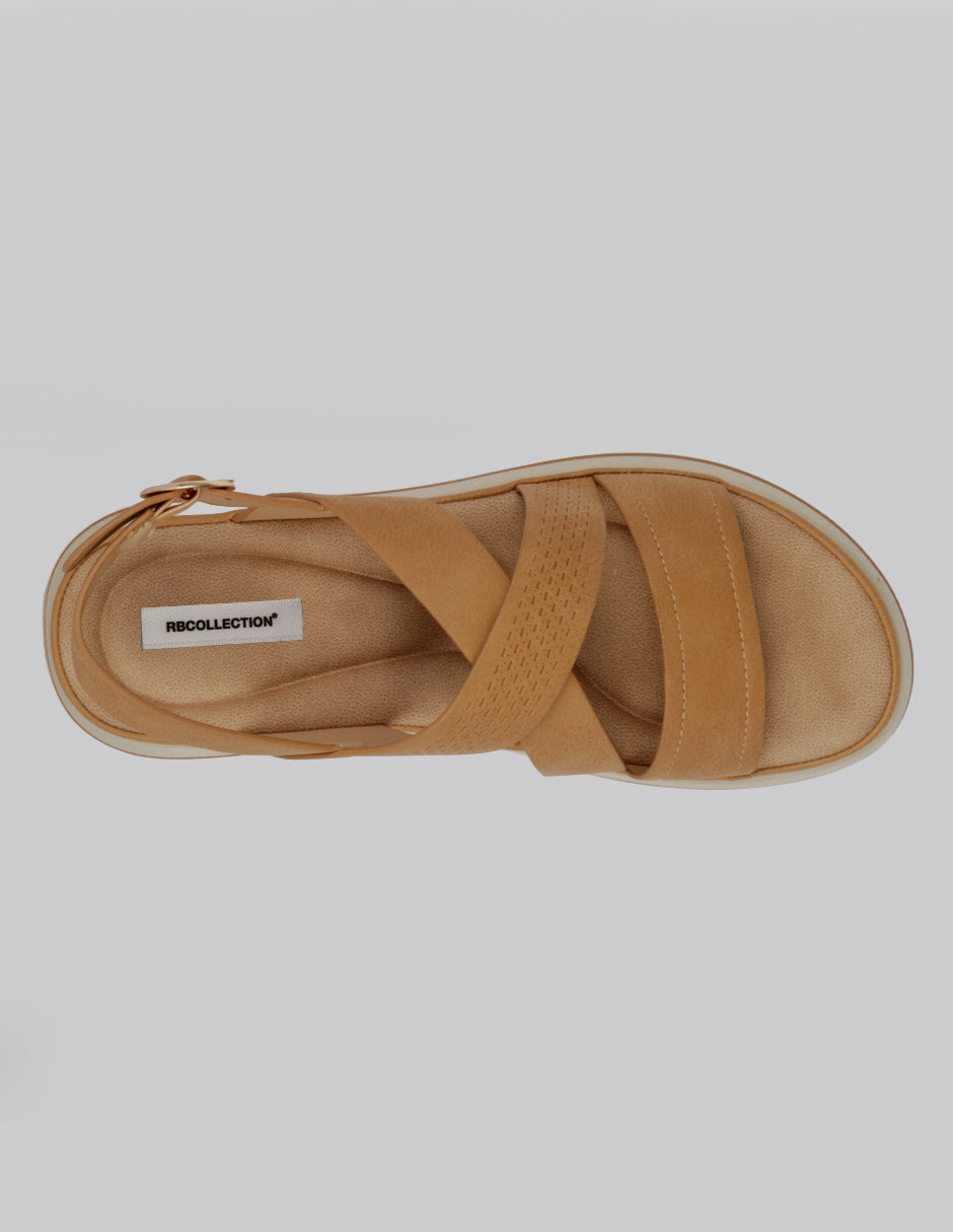 Sandalias con plataforma Steps en Piel vegana – Café