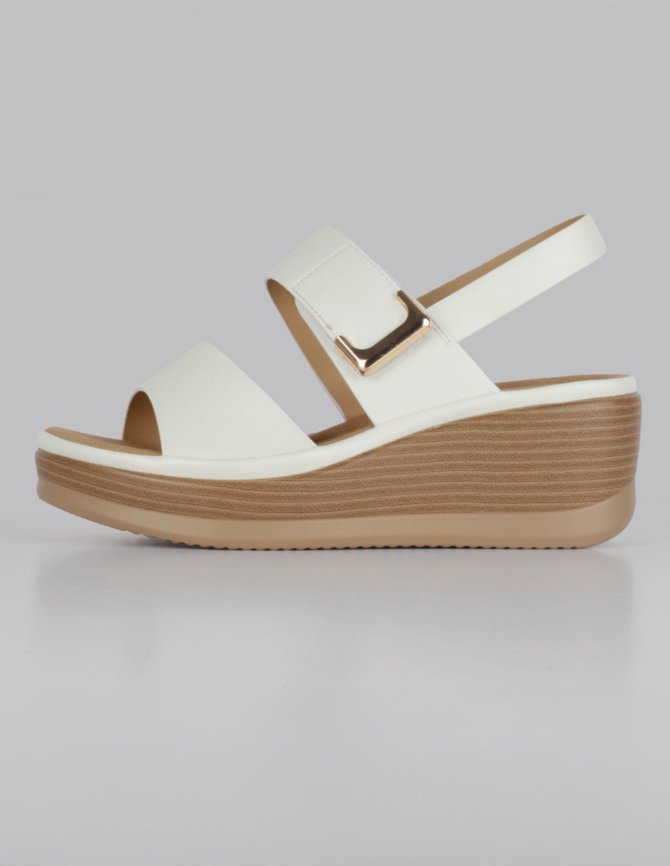 Sandalias con plataforma Steps en Piel vegana – Beige