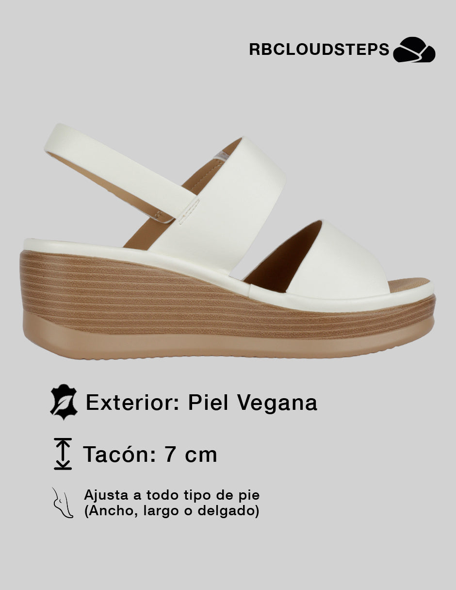 Sandalias con plataforma Steps en Piel vegana – Beige