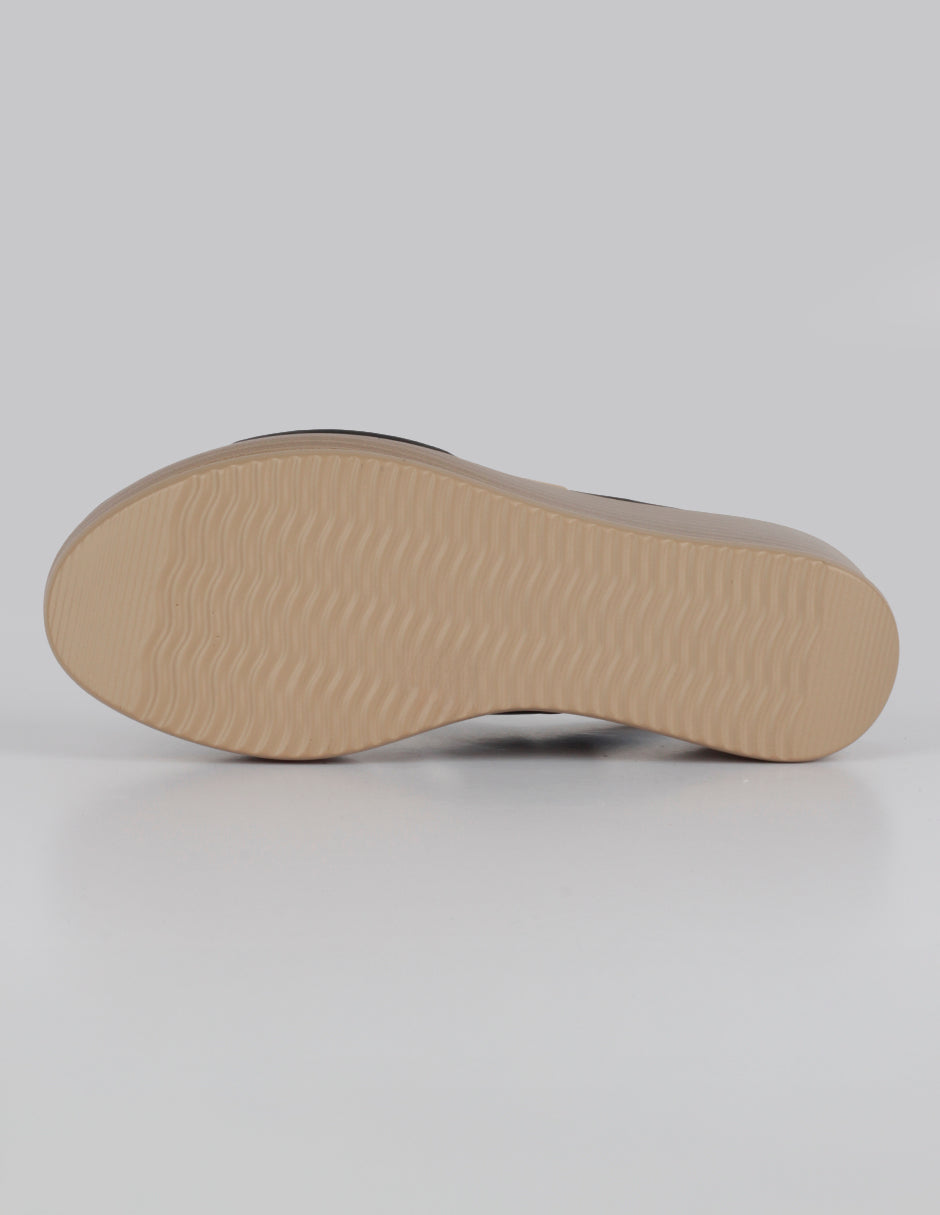 Sandalias con plataforma Steps en Piel vegana – Negro