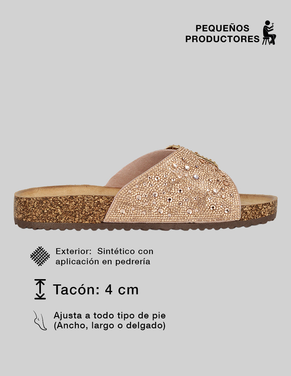 Sandalias de piso Steps en Sintético – Dorado