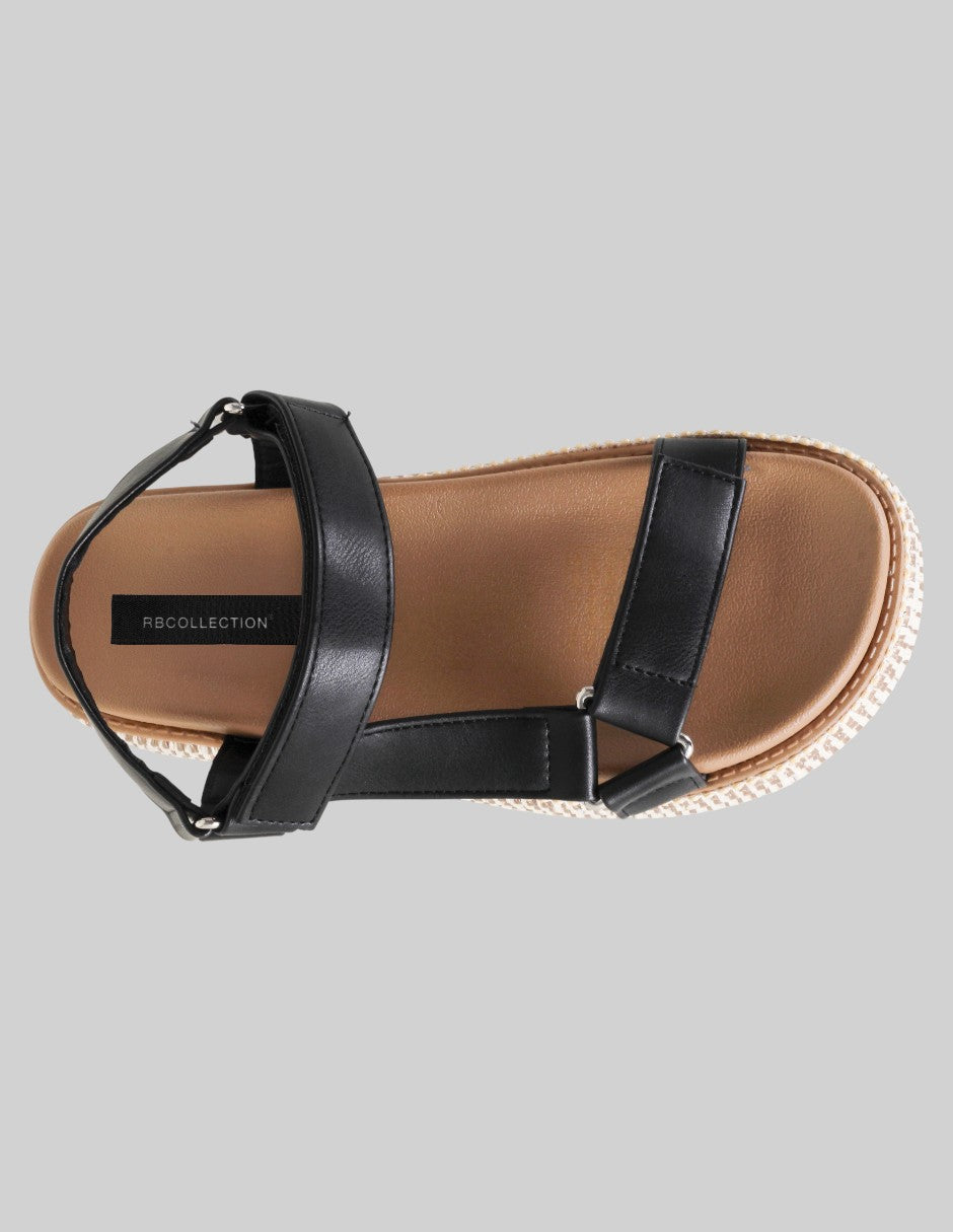 Sandalias con plataforma Yuri en Piel vegana – Negro
