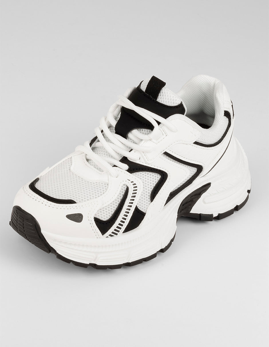 Tenis tipo deportivo  Highline en Textil – Blanco