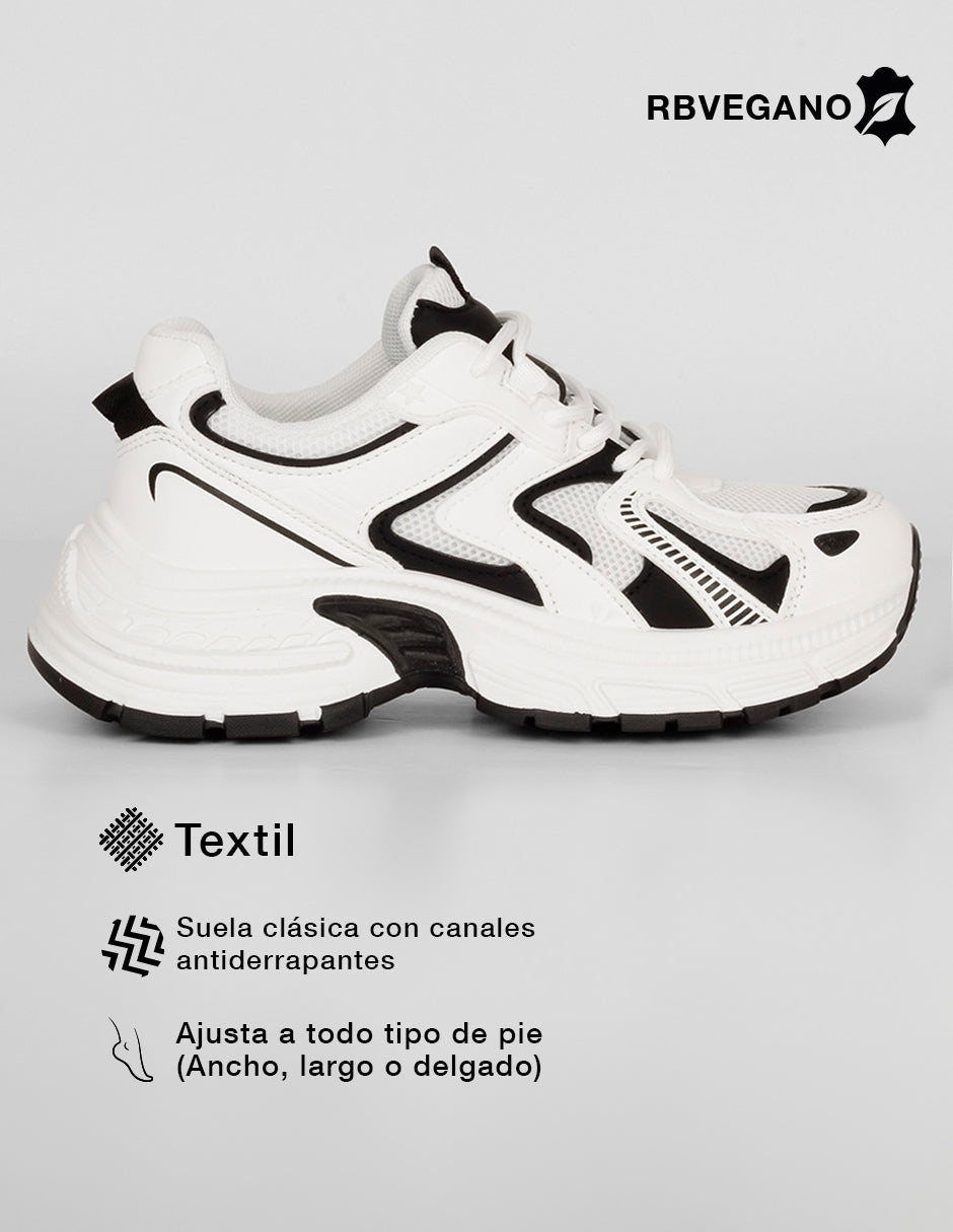 Tenis tipo deportivo  Highline en Textil – Blanco
