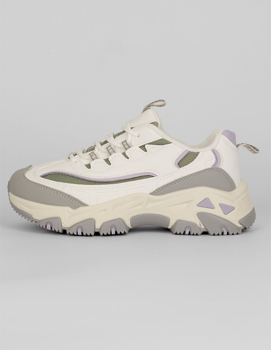 Tenis tipo deportivo Exterior Sintético Color Blanco Para Mujer De RBCOLLECTION