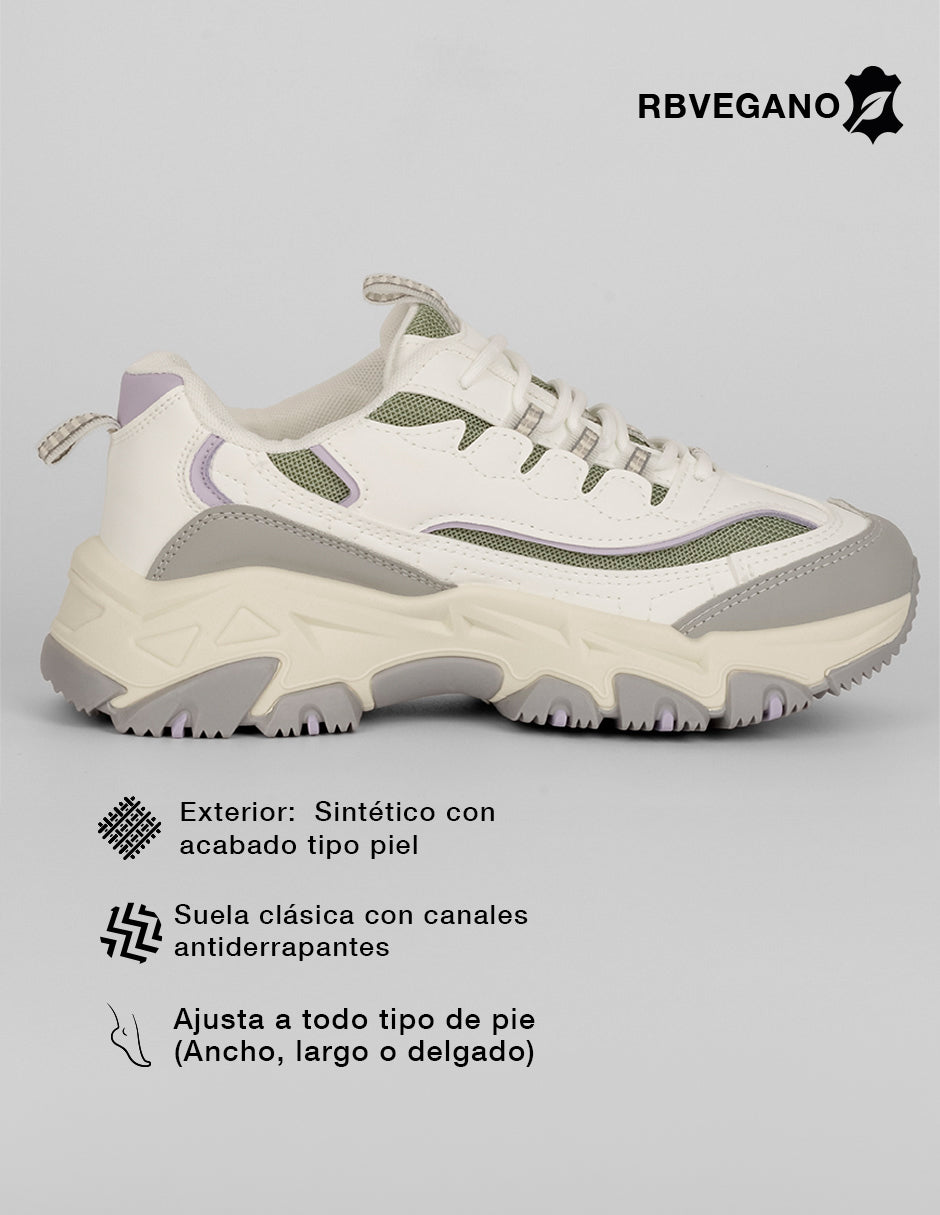 Tenis tipo deportivo  Highline en Sintético – Blanco