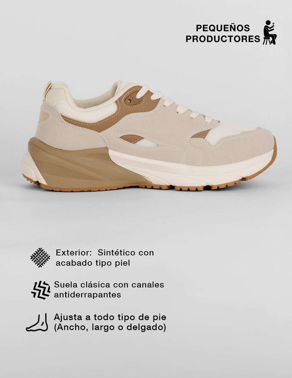 Tenis con cordones Creed en Sintético – Blanco