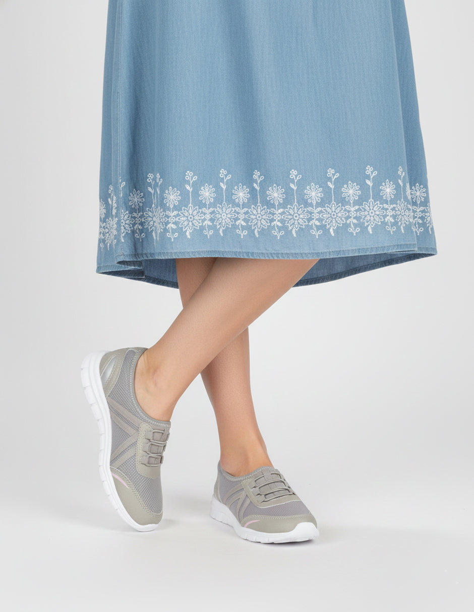 Tenis sin cordones  Highline en Textil – Gris