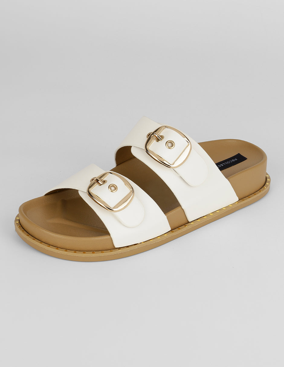 Sandalias de piso Yuri en Sintético – Blanco