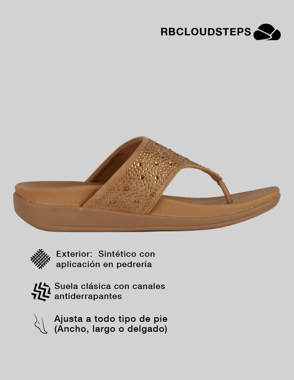 Sandalias de piso Steps en Sintético – Café