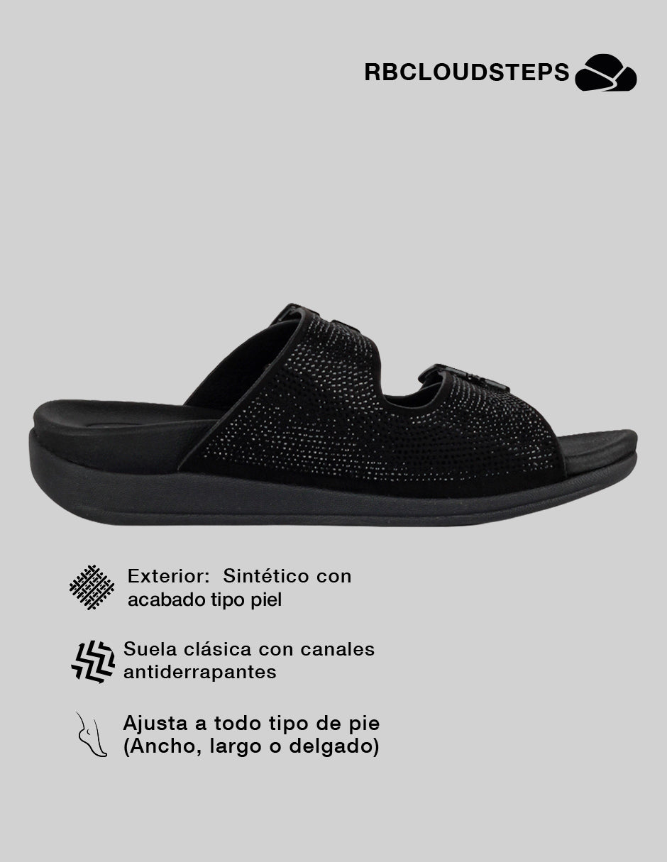 Sandalias de piso Steps en Sintético – Negro