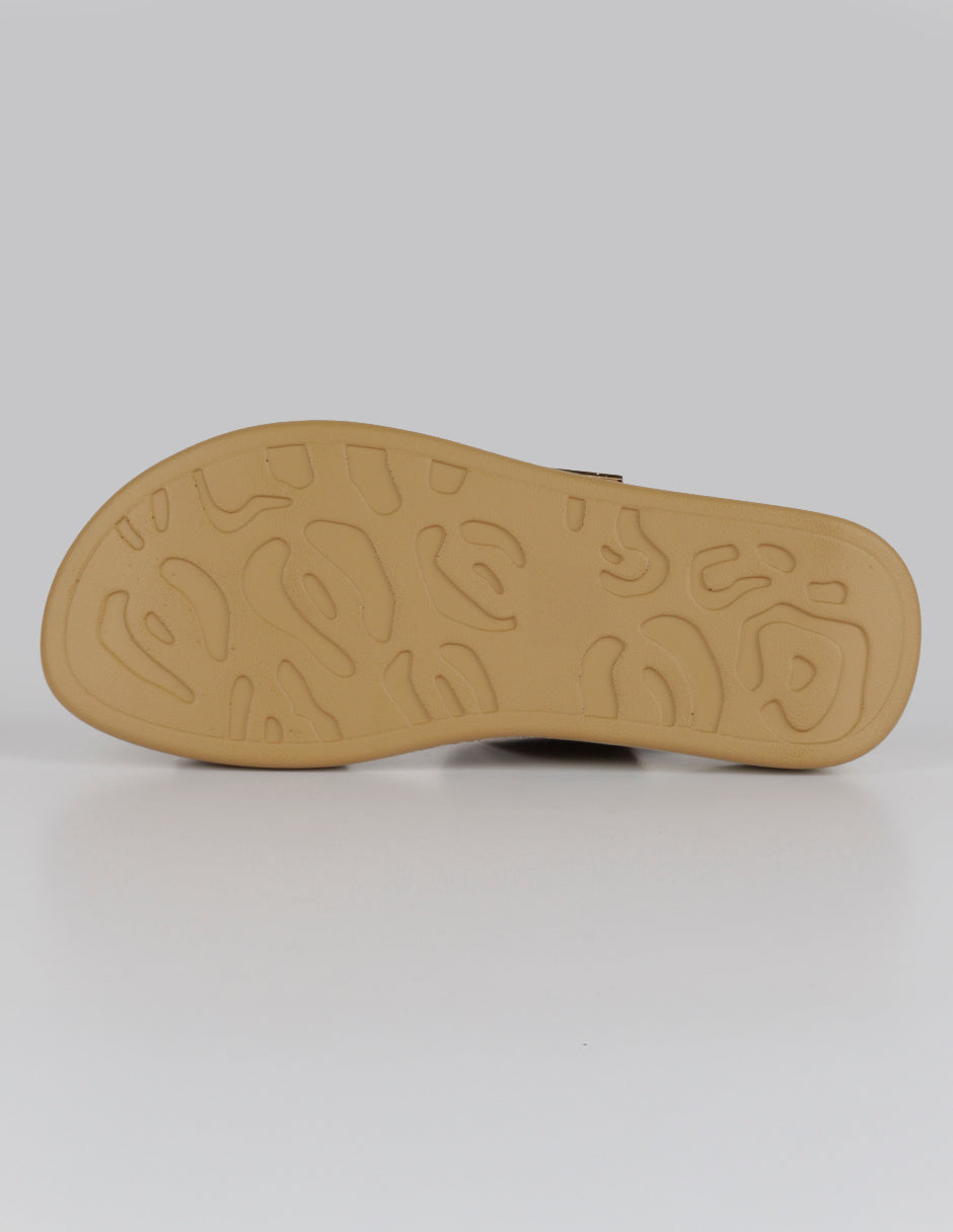 Sandalias de piso Steps en Piel vegana – Café