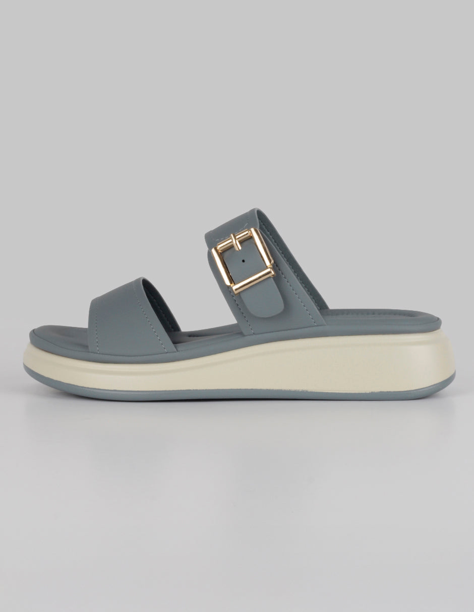 Sandalias de piso Steps en Piel vegana – Azul