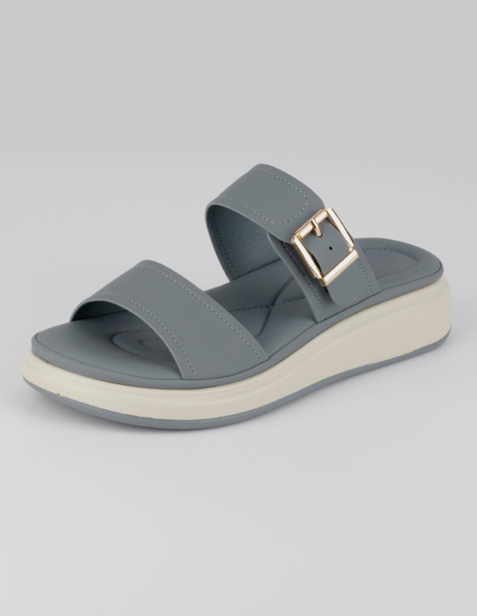 Sandalias de piso Steps en Piel vegana – Azul