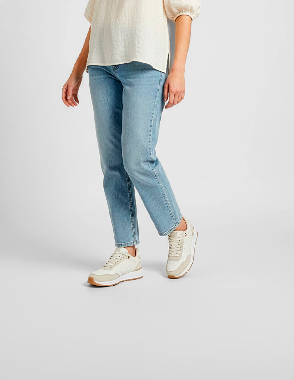 Tenis tipo deportivo  Highline en Piel vegana – Latte