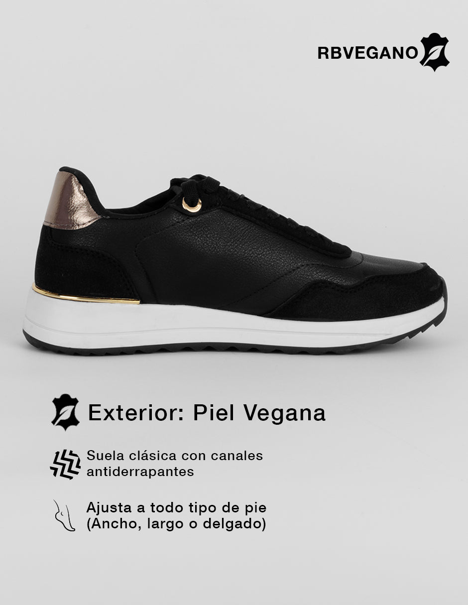 Tenis tipo deportivo Highline en Sintético – Negro