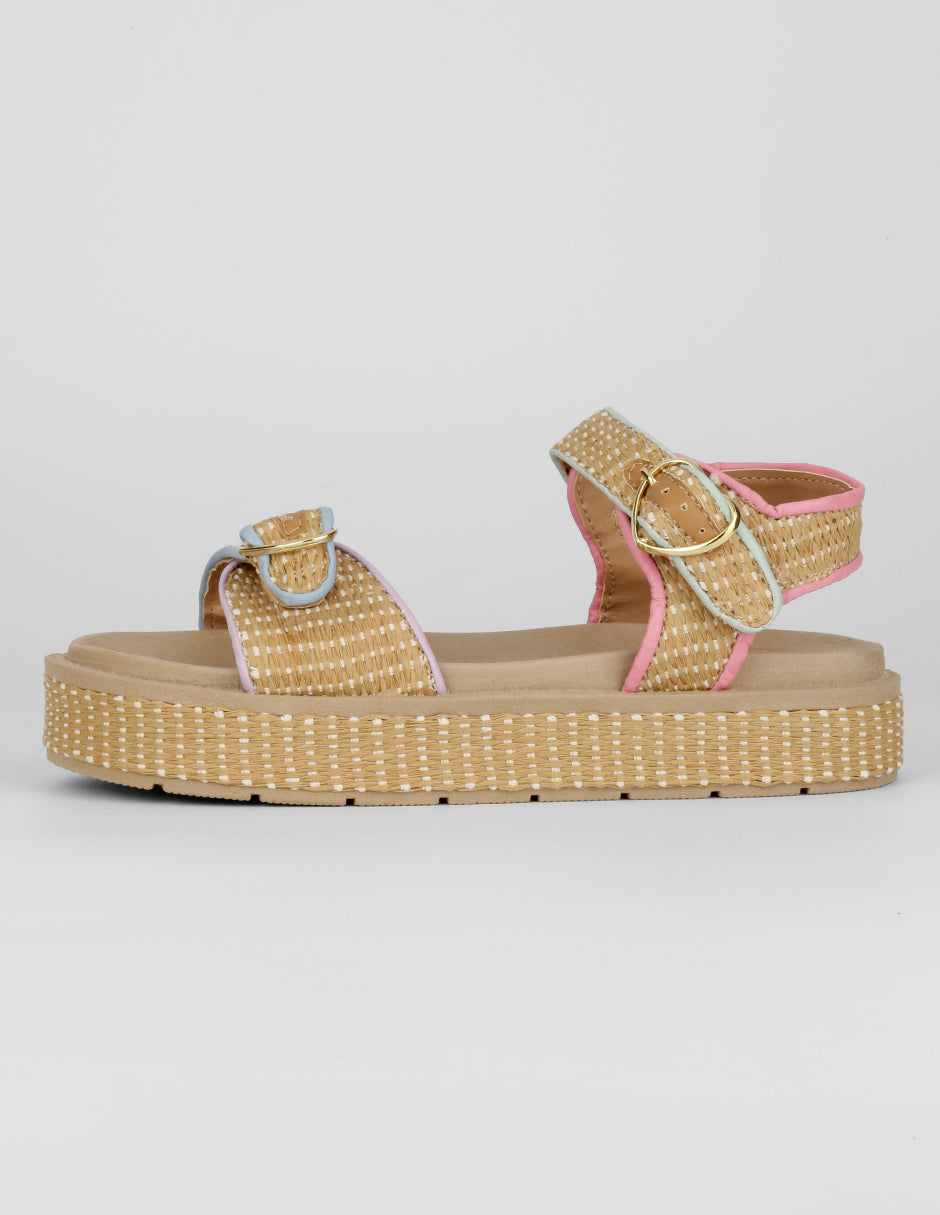 Sandalias Kids en Textil – Beige