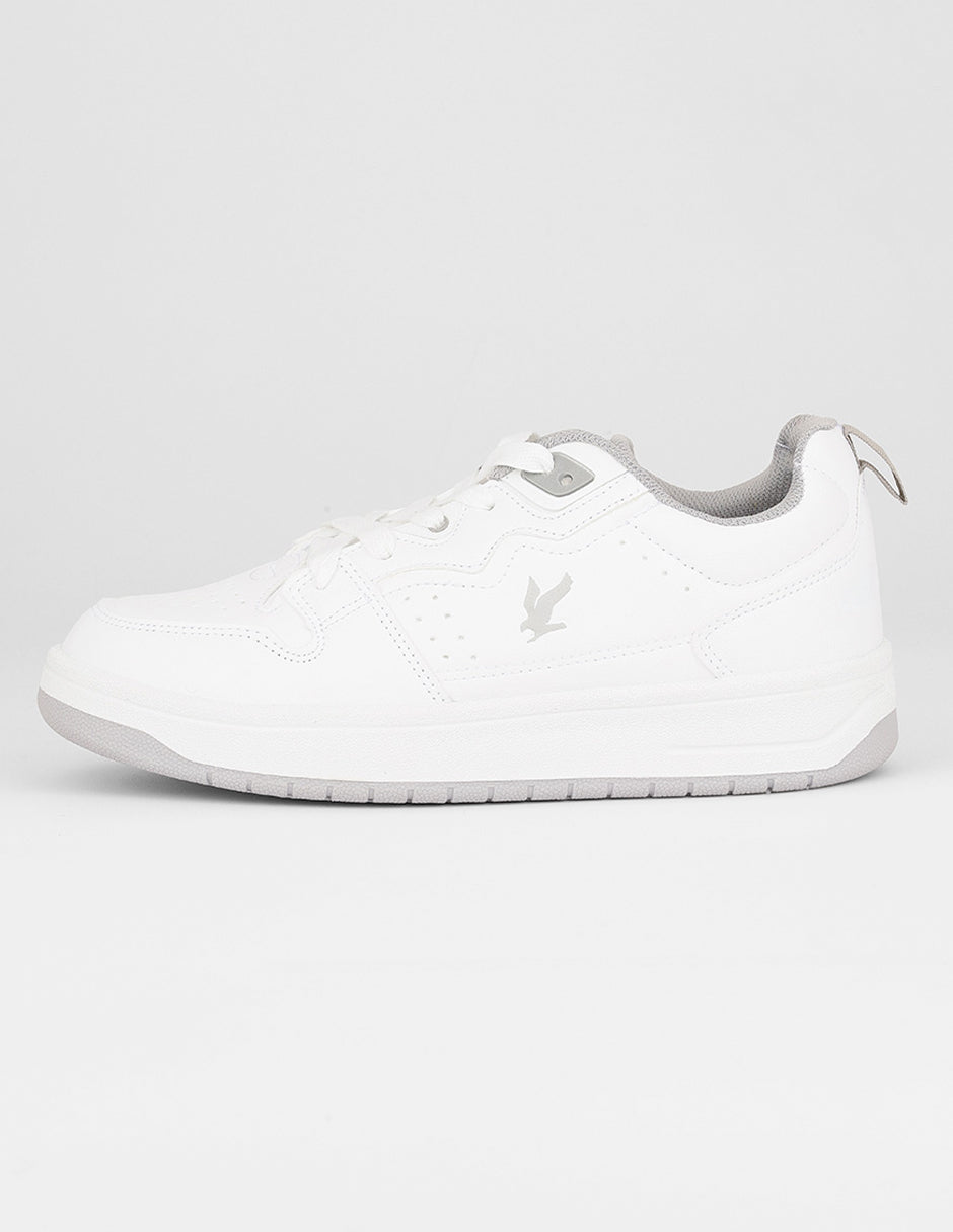 Tenis con cordones Exterior Piel vegana Color Blanco Para Mujer De RBCOLLECTION