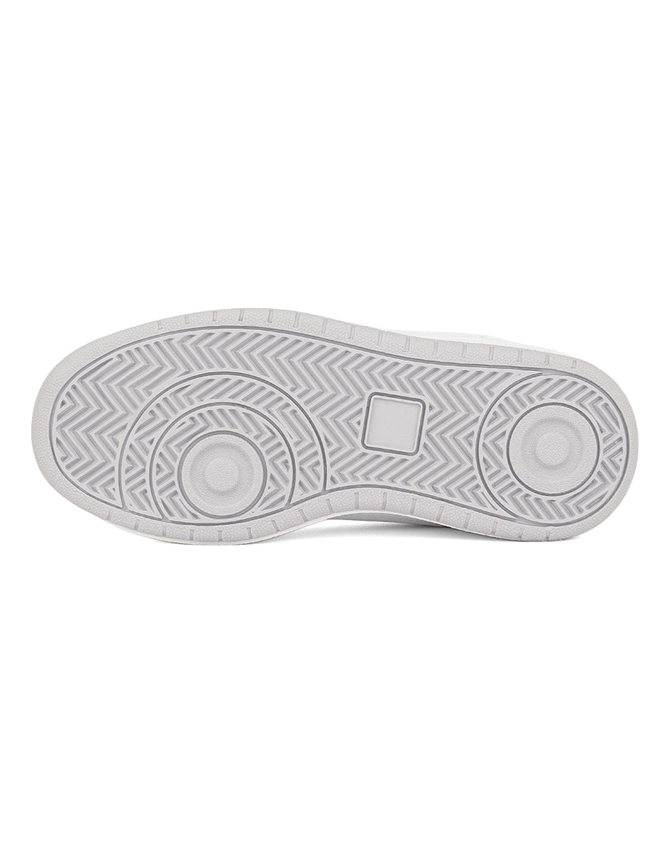 Tenis con cordones  Agle en Piel vegana – Blanco