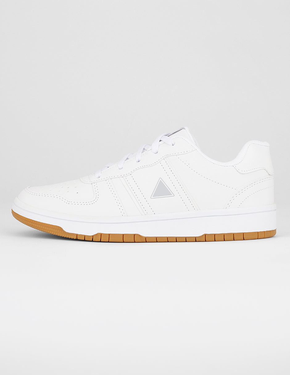 Tenis con cordones Exterior Piel vegana Color Blanco Para Mujer De RBCOLLECTION