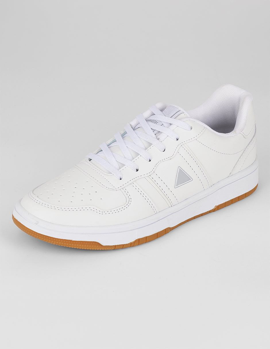 Tenis con cordones Urban en Piel vegana – Blanco