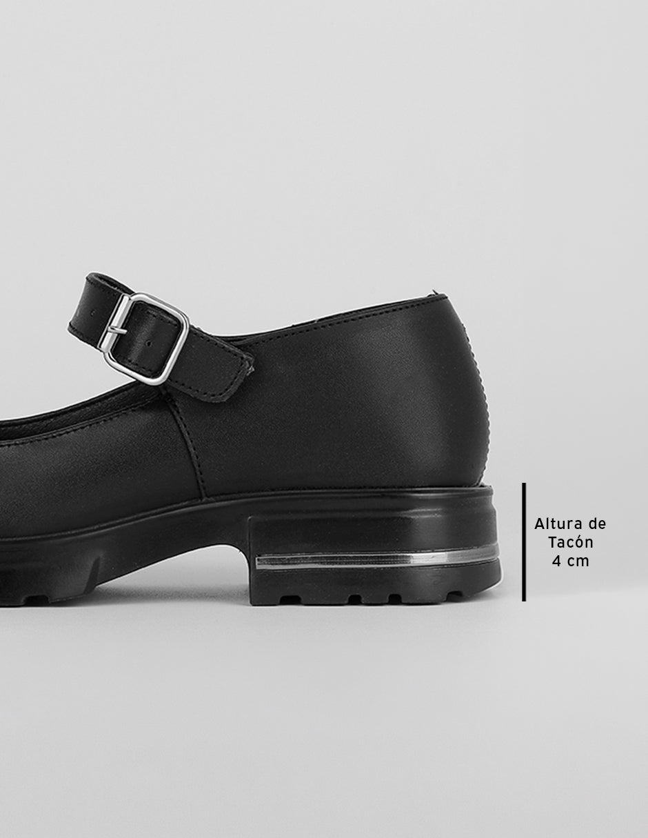 Mary jane Hand made en Piel – Negro
