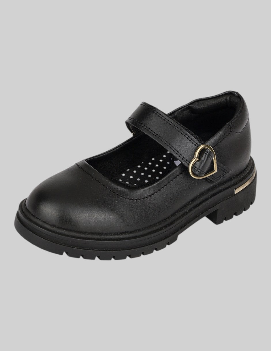 Mary Jane Kids en Piel vegana – Negros
