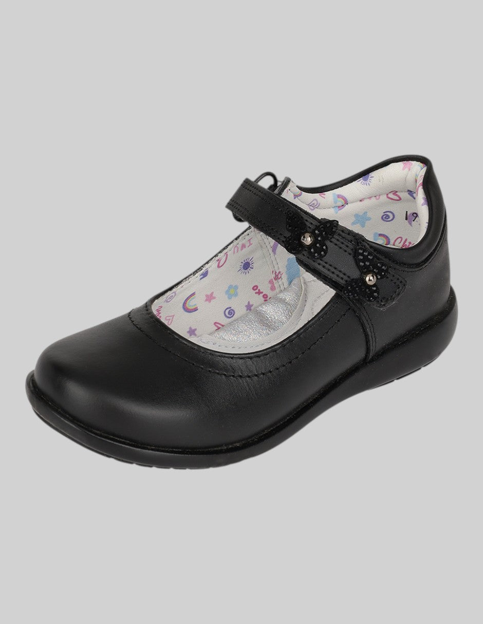 Mary Jane Kids en Piel vegana – Negros