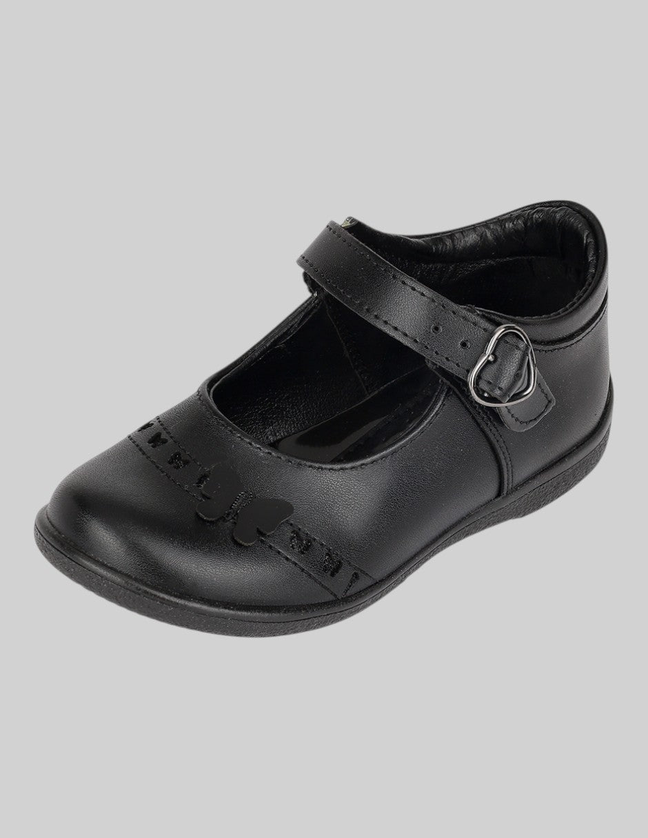 Mary Jane Kids en Piel vegana – Negros