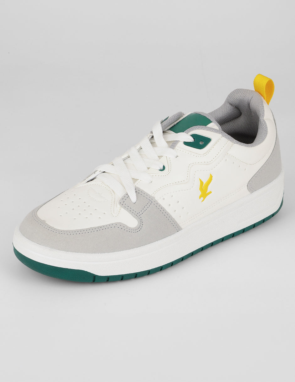 Tenis con cordones Agle en Piel vegana – Blanco